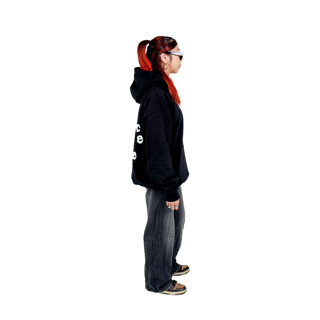 EMBRACE THE SPACE BLACK HOODIE
