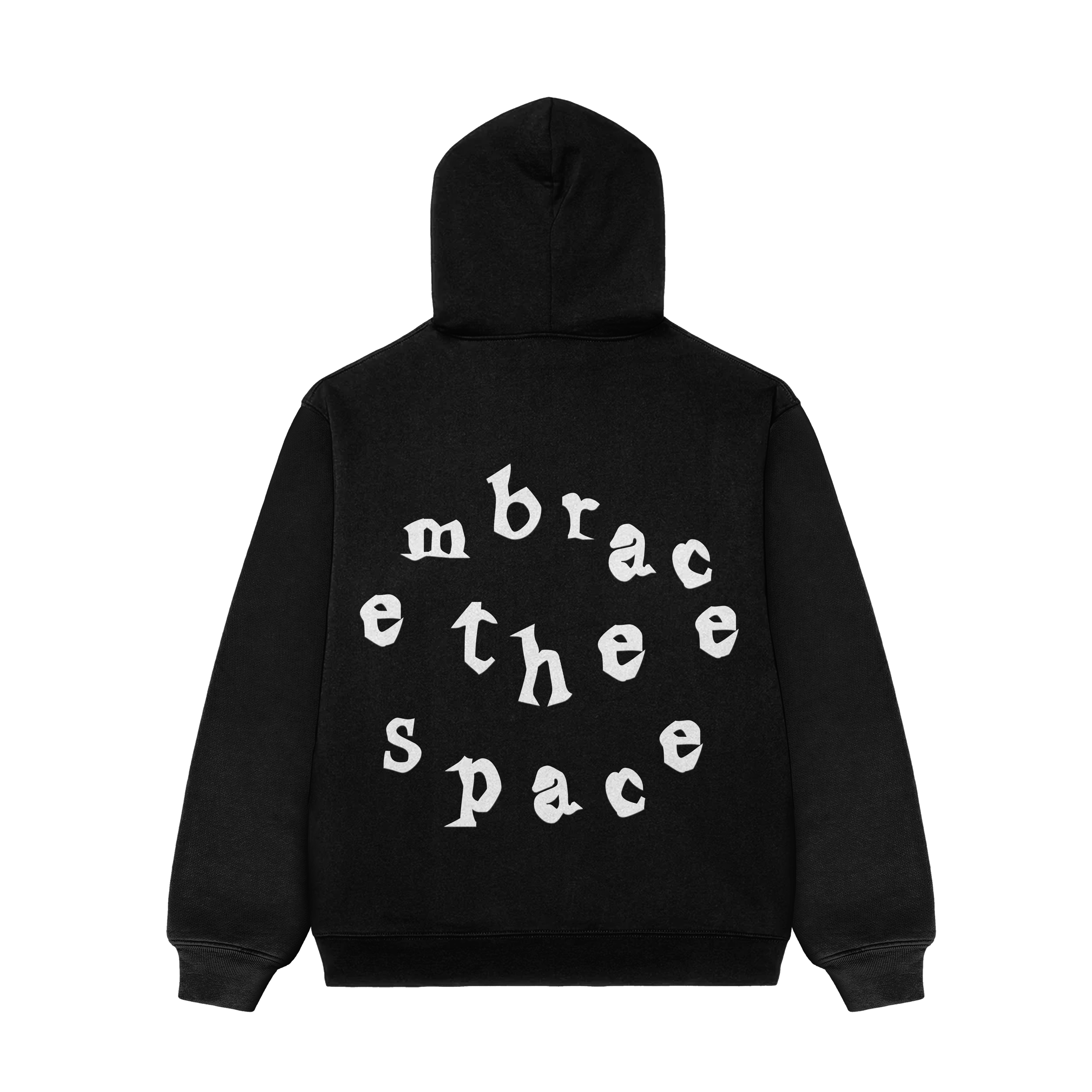 EMBRACE THE SPACE BLACK HOODIE
